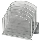 Staples Metal Mesh Letter Holder - 5-Slots - Silver-Letter holder with 5-slots to keep your mail and envelopes organized and in one place