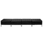 Flash Furniture HERCULES Imagination Series Black LeatherSoft Four Seat Bench-Contemporary Reception Set