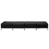 Flash Furniture HERCULES Imagination Series Black LeatherSoft Four Seat Bench-Contemporary Reception Set
