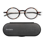 ThinOptics FrontPage Manhattan Reading Glasses - +2.00 Strength - Tortoise with Milano Black Case-Comfort: ThinOptics reading glasses are feather-light. They grip with gentle pressure and can be moved up or down your nose for optimal fit and comfort.