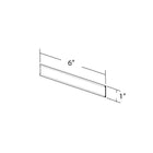 Azar Displays 1" x 6" Plastic Adhesive-Back C-Channel Nameplates, Clear, 10 Pack (199601)-Adhesive tape on the back for hanging on practically any surface