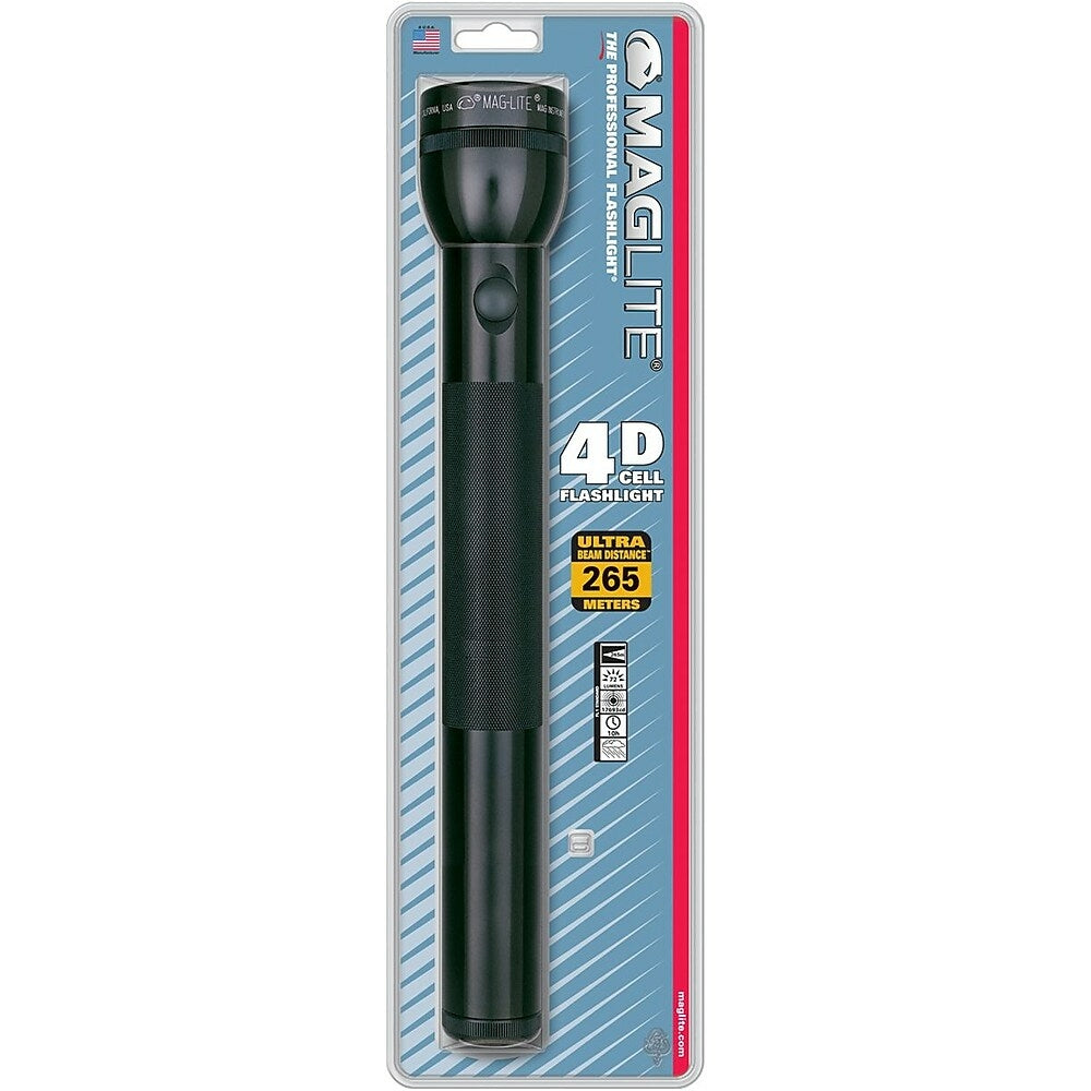 10本セット　USA MAGLITE ヴィンテージライト ブラック (31cm) Maglite 4D Cell Flashlight, Black (S4D016) | staples.ca