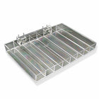 Azar Displays Eight Compartment Nail Polish Tray, 2 Pack (225568)-Clear Acrylic
