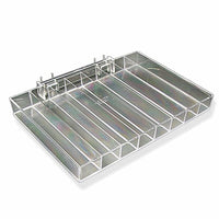 Azar Displays Eight Compartment Nail Polish Tray, 2 Pack (225568)-Clear Acrylic