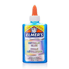 Elmer's Metallic Glue, 147mL, Blue (2078204)-Specially formulated glue that is washable with soap and water
