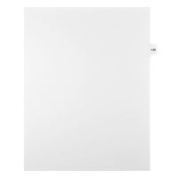 Mark Maker Legal Exhibit Index Tab White Single Tabs, 1/15th Cut, Letter Size, No Holes, Number 139, 25 Pack-White Single Tabs, 1/15th Cut