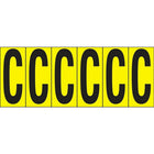 Accuform Signs Identify Locations, Supplies & Tools, Individual Letter & Number Markers, C, 2-15/16", 18 Pack-Character C