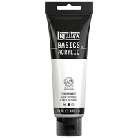 Liquitex Basics Acrylic Paint 1046432 Titanium White, 118 mL Tube-Formulated with fine art pigments artist can depend on.