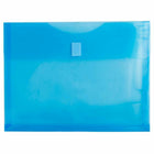 JAM Paper Plastic Expansion Envelopes with Hook & Loop Closure Letter Booklet - 9 5/8" x 11 5/8" - Blue - 120 Pack-Colour: Blue 