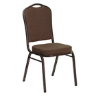 Flash Furniture HERCULES Series Crown Back Stacking Banquet Chair in Brown Patterned Fabric - Copper Vein Frame-500 lb. Weight Capacity