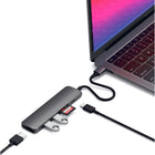 Satechi Type-C Slim Multimedia Adapter V2 - Space Grey-1 x USB-C PD - max 60W output (no video/data)