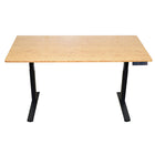 Uncaged Ergonomics 48" RISE-UP Electric Height Adjustable Desk - Natural Bamboo/Black-Sit/stand desk