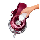 Kenmore Elite Ovation Stand Mixer with Pour-In Top - 5 qt - Burgundy-360-degree splash guard keeps ingredients in the bowl and off your countertop