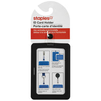 Staples - Silicone ID Card Holder - Assorted Colours-ID badge card holder, can used in vertical and horizontal positions