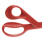 Fiskars 8" Premier Left-Hand Bent Scissors - Red-High-grade, precision-ground, stainless-steel blades offer a lasting sharp edge that cuts all the way to the tip