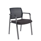 TygerClaw Low Back Mesh Guest Chair-Upholstered in soft and durable black mesh and fabric seat