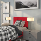 Flash Furniture Bedford Tufted Upholstered Twin Size Headboard - Red Fabric-Red Fabric Upholstery