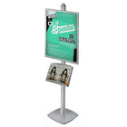 Azar Displays Snap Frame Sky Tower Display with Steel Shelf (300291-SLV)-Dimensions: 28"H x 22"W
