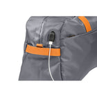 CHAMPS The Weekender Smart Water-Proof Nylon Duffle Bag with Charging Port - Grey-USB charging port and cable for charging on-the-go