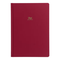 Letts Undated Icon Plan Ahead 5 Year Diary - 8 1/4" x 5 3/4" - Red-Red hardback smooth luxury coated paper cover
