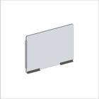 Mark Maker Modular Sneeze Guard Side - 30" W x 23.5" H panel 1/4" Clear Acrylic -2 8" aluminum bottom rails - 18" living hinge-Our clear modular sides are to be combined with the modular fronts as an extension for extra protection.
