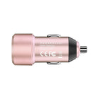 Powerology Dual USB Metallic Rapid Car Charger 4A, Rose Gold-Over charge protection