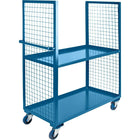 Kleton Wire Mesh Stock Truck, 2-Shelf, Steel, 30" x 63" x 51", Two-Sided (ML171)-No. of Shelves: 2