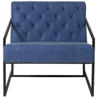 Flash Furniture HERCULES Madison Series Retro Blue LeatherSoft Tufted Lounge Chair-Transitional Style