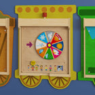 Flash Furniture Bright Beginnings Commercial Grade STEAM Wall Activity Board with Natural Finish and Multicolor Accents, Weather-Natural Wooden Finish with Brightly Colored Elements