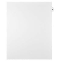 Mark Maker Legal Exhibit Index Tab White Single Tabs, 1/15th Cut, Letter Size, No Holes, Number 197, 25 Pack-White Single Tabs, 1/15th Cut