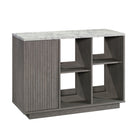 Sauder East Rock Accent Storage with Door - Ashen Oak-Accommodates up to a 50" TV weighing 50 lb or less