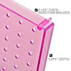 Azar Displays 44" x 13.5" Pegboard 1-Sided Wall Panel, Translucent Pink, 2 Pack-Translucent Pink
