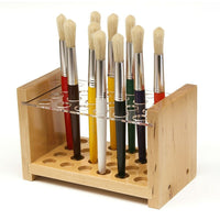 Chenille Kraft Wooden Paint Brush Stand, Each/Pack (ck-5148)-Paint brush stand for organizing small and large brushes