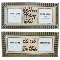 Cathay Importers Rustic Wood Photo Frames 4"x4" (EC-24-0132), 2 Pack-Wall-mounted