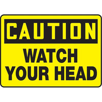 Safety Signs and Identification, Equipment, Caution; Watch your head, SAT795-Language - English