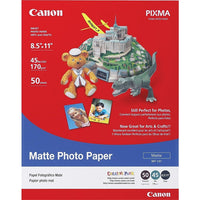 Canon Photo Paper, 8 1/2" x 11", Matte-Ideal for sharp, high-quality photo reproductions