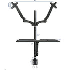 TygerClaw Gas Spring Sit-Stand Workstation for Dual Monitors-Height Adjustment: 10"