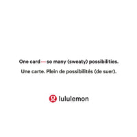 lululemon $50 Gift Card-Air Miles cannot be collected on Gift Card purchases