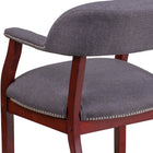 Flash Furniture Grey Fabric Luxurious Conference Chair with Accent Nail Trim - Grey Fabric-Contoured Cushions