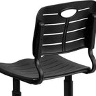Flash Furniture Adjustable Height Black Student Chair with Black Pedestal Frame-Adjustable Height Legs
