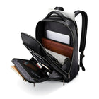 Samsonite Classic Leather Backpack 15.6", Black-Main compartment includes an additional gusseted pocket for laptop or files and 2 large mesh accessory pockets.