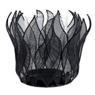 Truu Design Beautiful Lotus Iron Candle Holder, 7.75 x 8.25 inches, Black-Dimensions: 8.25"L x 6.5"H x 7.75"W