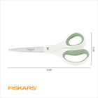 Fiskars 8" Softgrip Titanium Straight Scissors - Assorted - 2 Pack-Full lifetime warranty