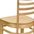 Flash Furniture HERCULES Series Ladder Back Natural Wood Restaurant Chair-Mortise and Tenon Style Construction with metal wood screw reinforcements
