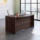 Sauder 59"W Affirm Executive Desk - Noble Elm- Adjustable levelers provide stability over uneven surfaces