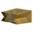 Jam Paper Gift Bags with Rope Handles - Small Square - 6 1/2" x 6 1/2" x 3 1/2" - Gold Glossy - 3 Pack-Our giftbags feature a soft rope handle and an attached blank gift tag, allowing you to address your gifts or favors.