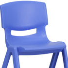 Flash Furniture Plastic Stackable School Chair with 13.25" Seat Height - Blue-Primary colors support early childhood development