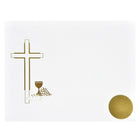 St. James First Communion Certificate, Gold Foil Engraved Design on 65lb White Card, 50 Pack-Free downloadable templates from www.first-base.com