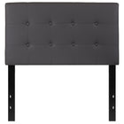 Flash Furniture Lennox Tufted Upholstered Twin Size Headboard - Grey Vinyl-Contemporary Style