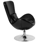 Flash Furniture Egg Series Black Leather Side Reception Chair-Black LeatherSoft Upholstery